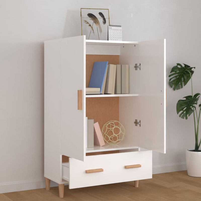 Lonnisha 2 - Door Accent Cabinet, White/Wood