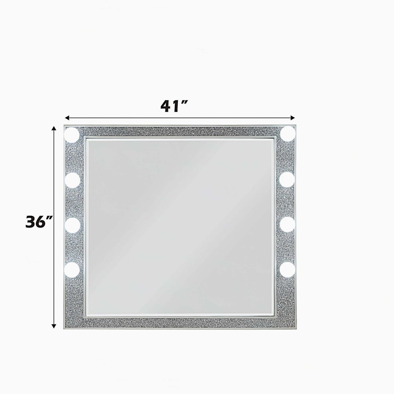 Miroir Sliverfluff avec finition champagne et lumière