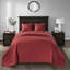 Couvre-lit réversible Red Queen - Surmatelas en coton prélavé Grace