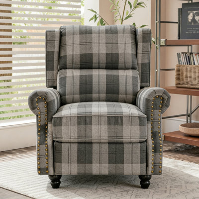 87.5cm Wide Glider Wing Chair Recliner