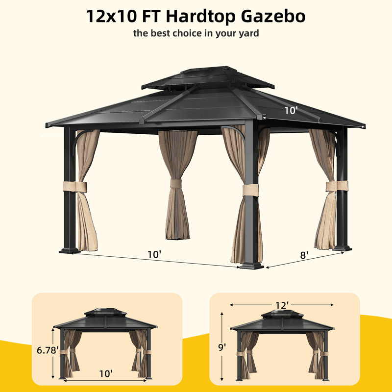 10'x12' Hardtop Gazebo