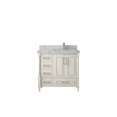Aberdeen 36'' Single Bathroom Vanity with Quartz Top
