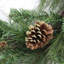 Couronne de Noël artificielle mixte en pin avec pommes de pin et paillettes dorées - 30 pouces