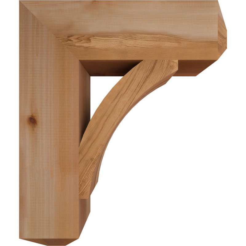Thorton Craftsman Bracket, Western Red Cedar (Smooth), 26" H x 6" W x 22" D