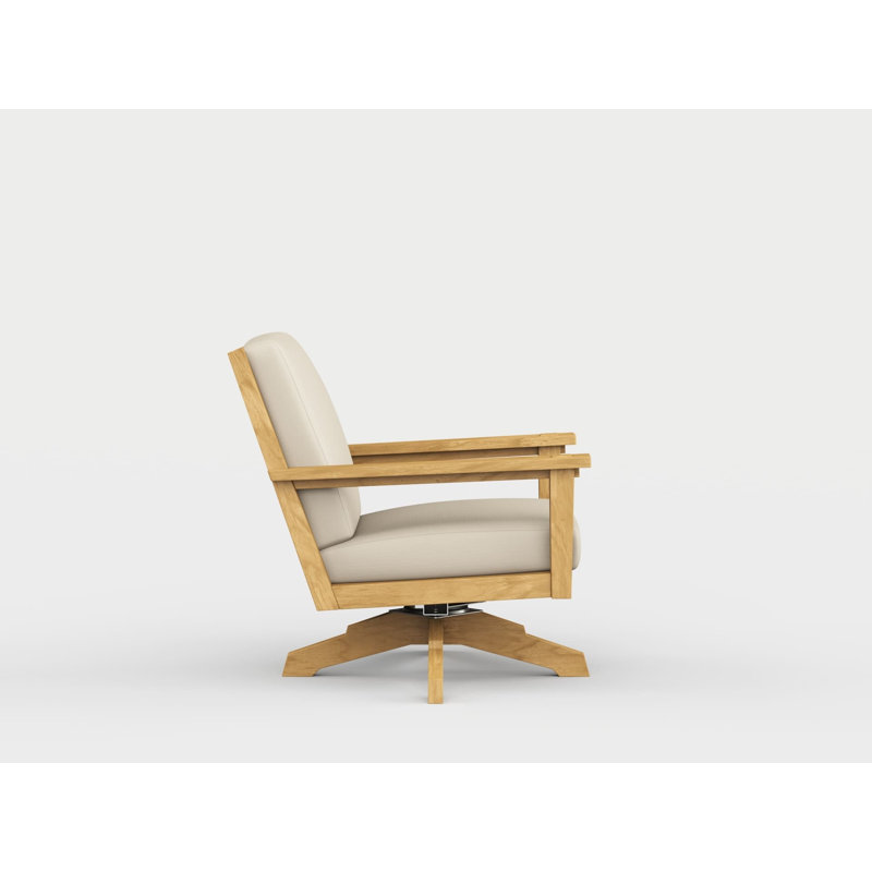 Savannah Teak Outdoor Rocker Chair, Premier Flax