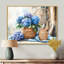 «Boho Blue Hydrangea Bliss I», art mural grand hortensia-1881200058-1881200049-1881200005