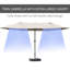Parasol de terrasse de 15 pi, acier rectangulaire, pare-soleil double face, manivelle sans effort, acier rectangulaire café, protection, manivelle simple,