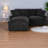 Modern Multifunctional Sectionals, Black Polyester Sofa With Storage For Compact Living Room