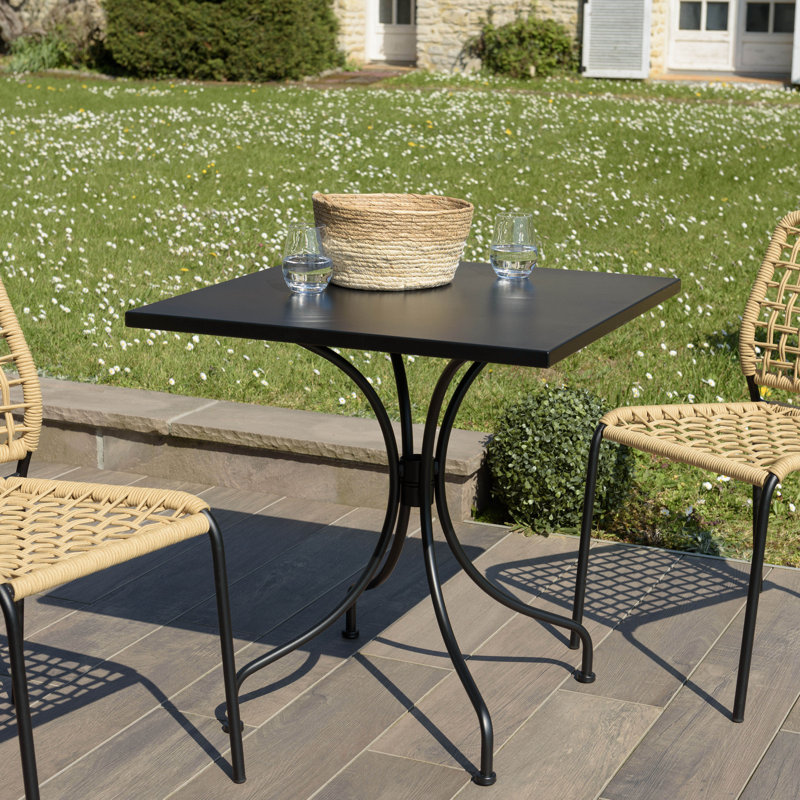 Debanhy Square Metal Outdoor Bistro Table , 70cm cm W 70cm cm D