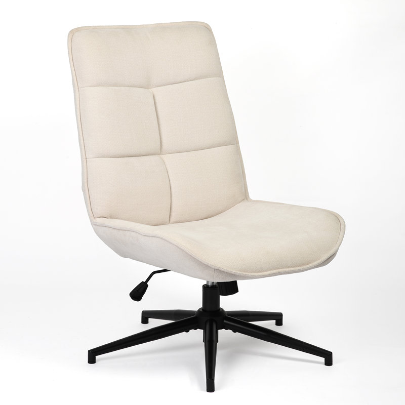 Luxury Armless Swivel Desk Chair - Adjustable Height