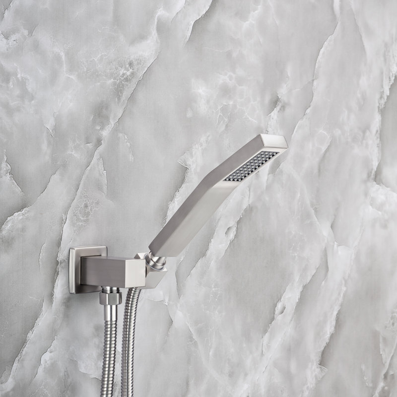 Brushed Nickel Wall Mounted Shower System with Handheld
