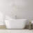 63" Freestanding Solid Surface Soaking Bathtub