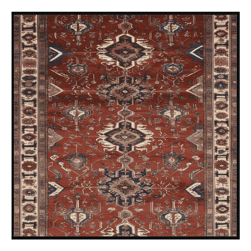 Tapis brun lavable à la machine, Carré 8 pi