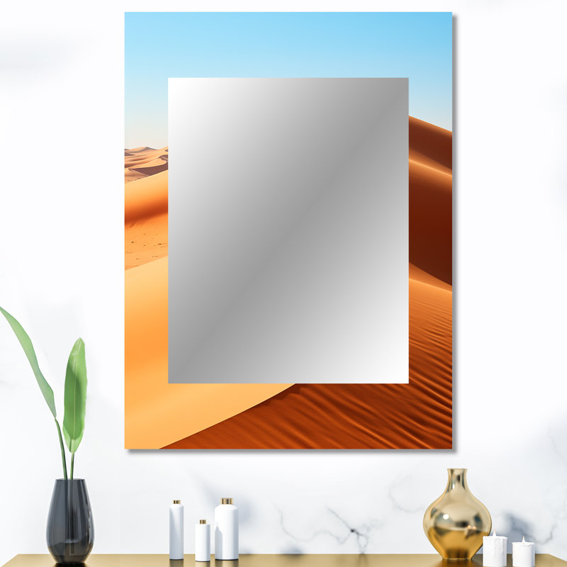 Désert du désert oasis I - désert unique mural, miroir global, impression sur métal, 40 po x 30 po