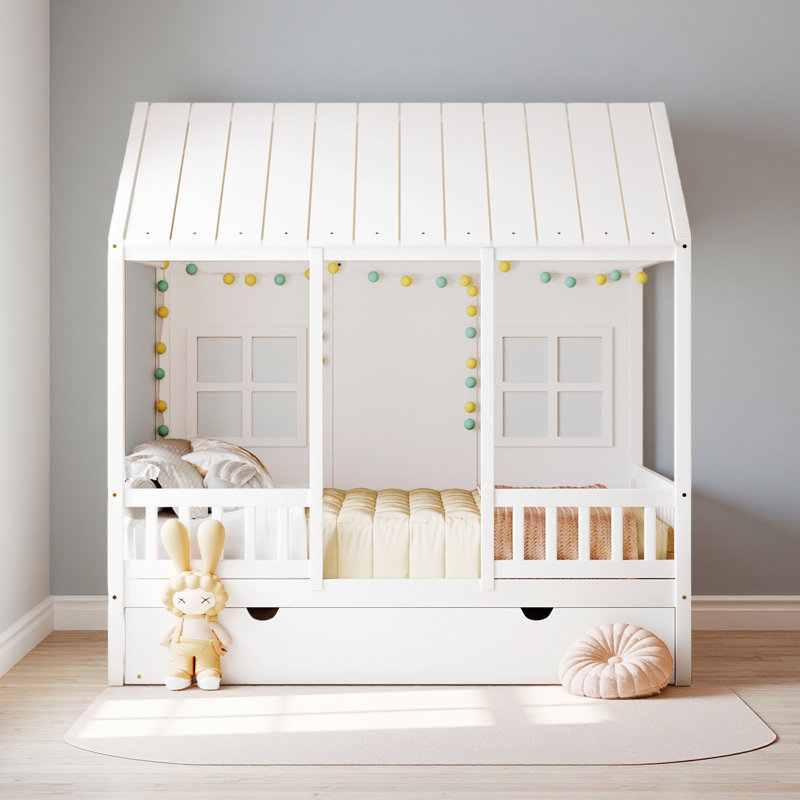  Lit de maison avec lit gigogne, Lit double