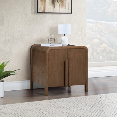 Esai Oak Veneer And Solid Wood Night Stand