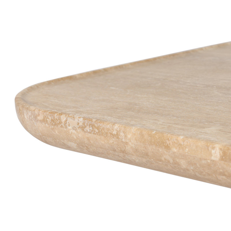 Zane Stone Coffee Table, Golden Travertine