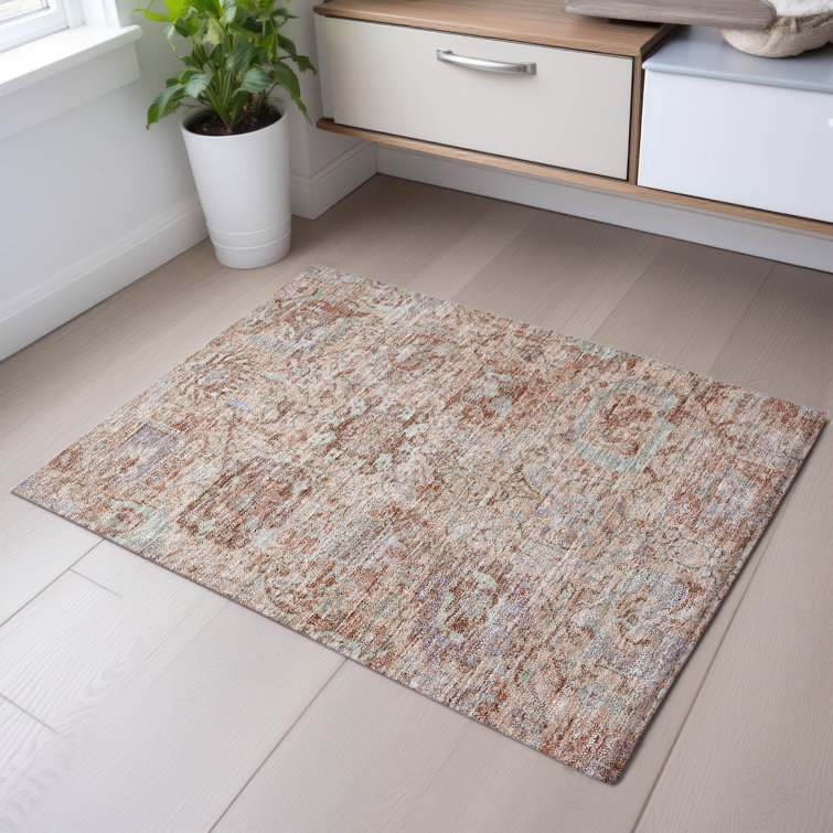 Premium Machine Washable Wayne AMF1102 Damask Rug