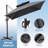 11' Square Patio Cantilever Umbrella, Base Included-64782525