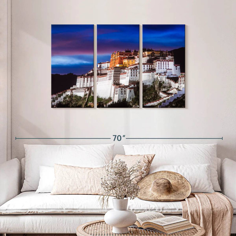 Adella Potala Palace Before Dark, 28" H x 45" W
