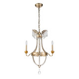 3 Light Mini Gold And Silver Empire Chandelier