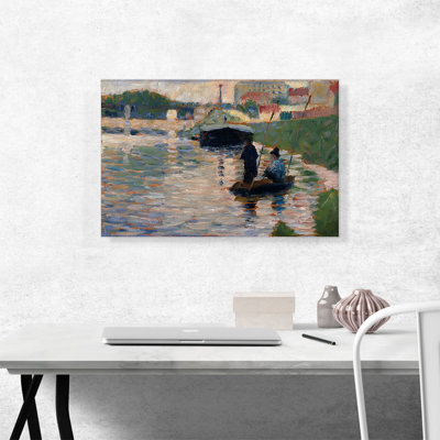 " View Of The Seine 1883 " by Georges Seurat Painting Print