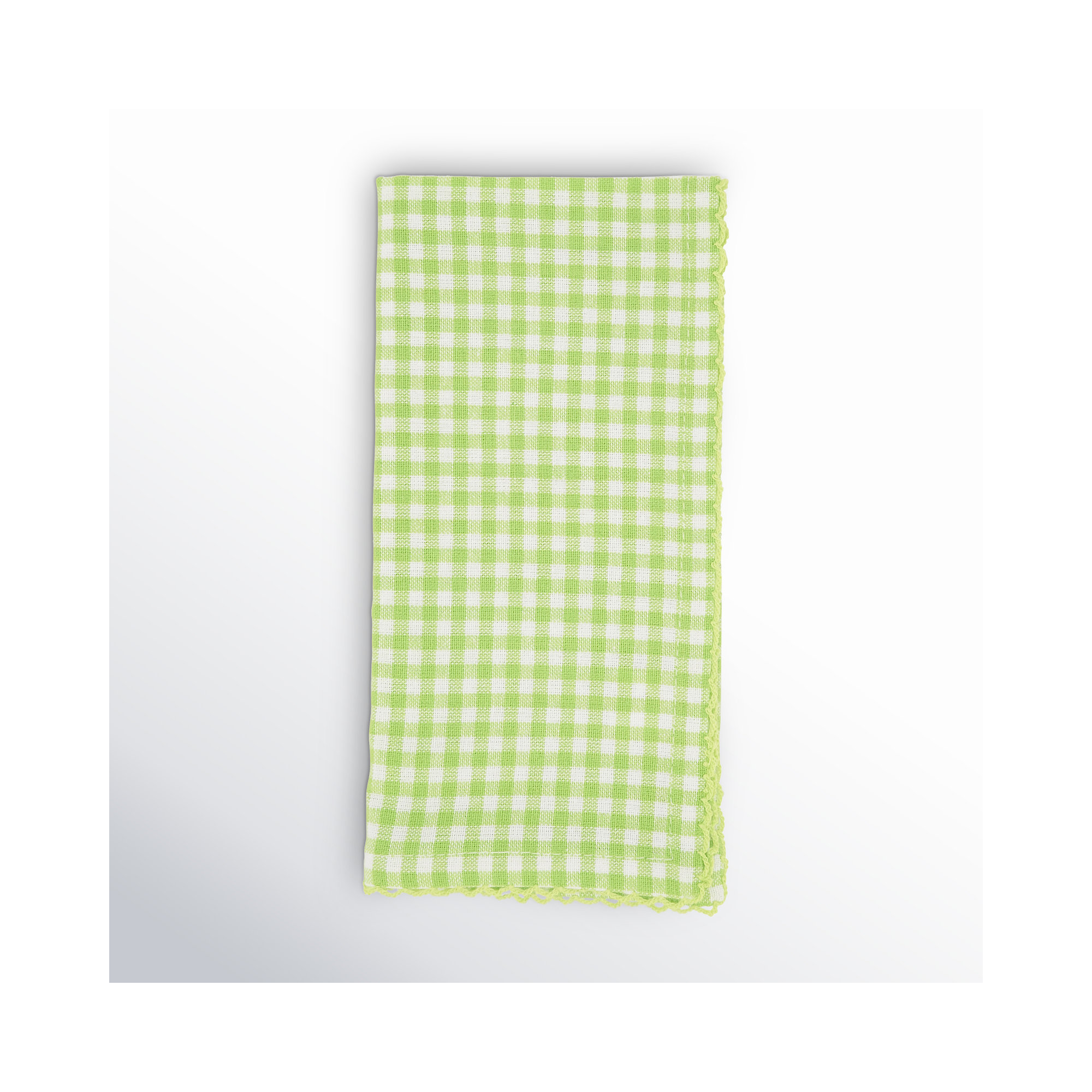 Anij 4 Piece 100% Cotton Napkin Set, Green