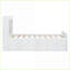 Lit simple en MDF-Contreplaqué avec prises de courant, lit gigogne extensible et amp; 3 tiroirs, blanc