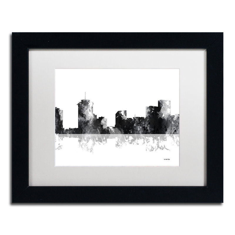 « new orléans louisiana horizon bg-1 », impression sur toile encadrée, H 11 po x l 14 po x P 0,5 po, Noir