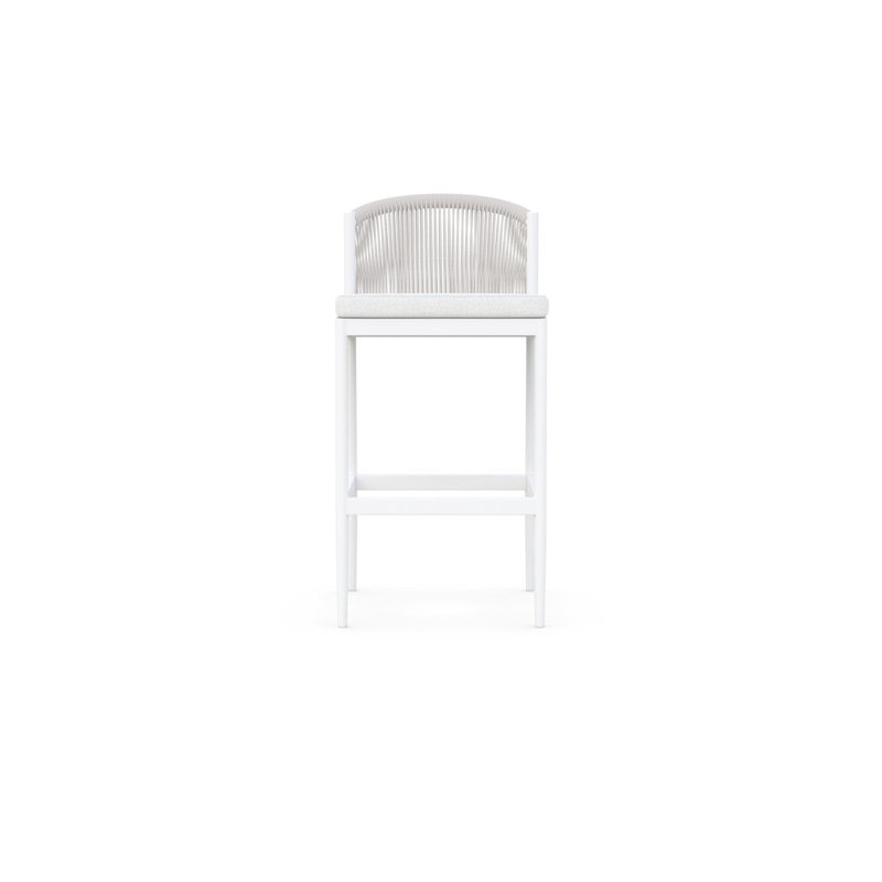 Catalina Patio Bar Stool with Cushion, Sand, 32.48" H