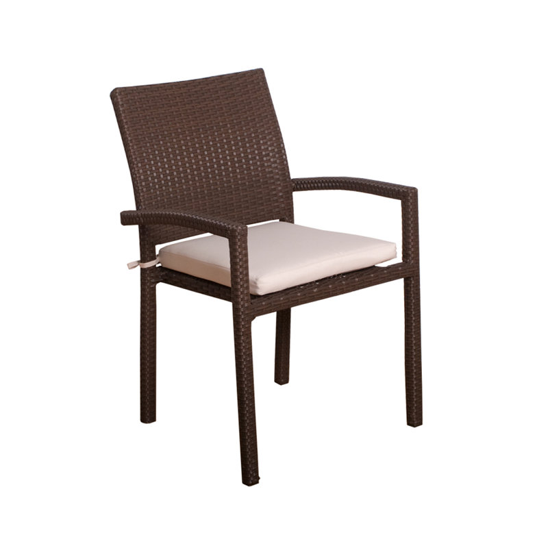 Chaise de patio avec coussin Avva