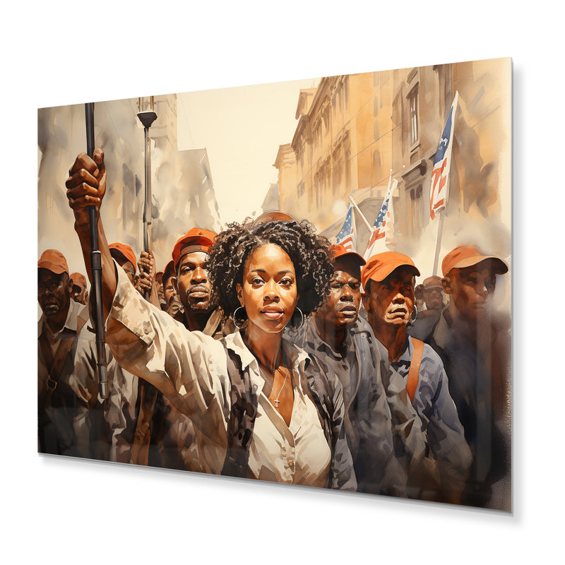 Art afro-américain puissant - impression afro-américaine sur métal, H 24 po x l 32 po