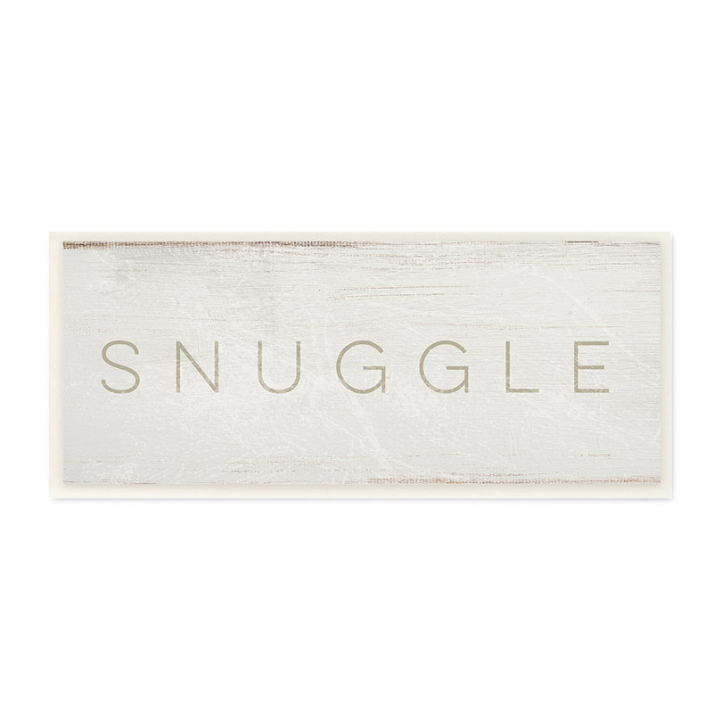 «Snuggle Text Minimal Distress Beige Paint» par Daphne Polselli - impression d'art graphique, Plaque murale