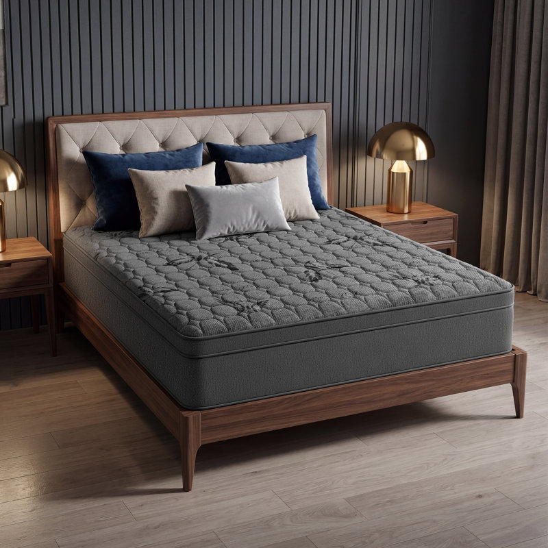12"/14" Medium Memory Foam Pocket Spring Hybrid Mattress, King, 12"