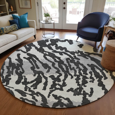 Malek Indoor/Outdoor Area Rug with Non-Slip Backing