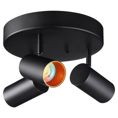 5CCT 3-Light Ceiling Track Spotlights Dimmable, 5 Colour Temperature Selectable
