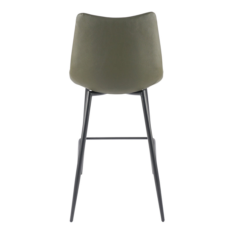 Finnigan Counter & Bar Stool, Counter Stool (26" Seat Height), Light Green/Faux Leather