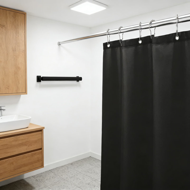 Premium Waterproof Fabric Shower Curtain Liner For Modern Bathroom Decor, Machine Washable With Reinforced Header And Rustproof Grommets