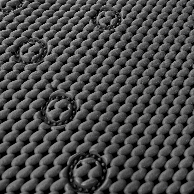 Tapis de bain antidérapant 2 pièces, Gris
