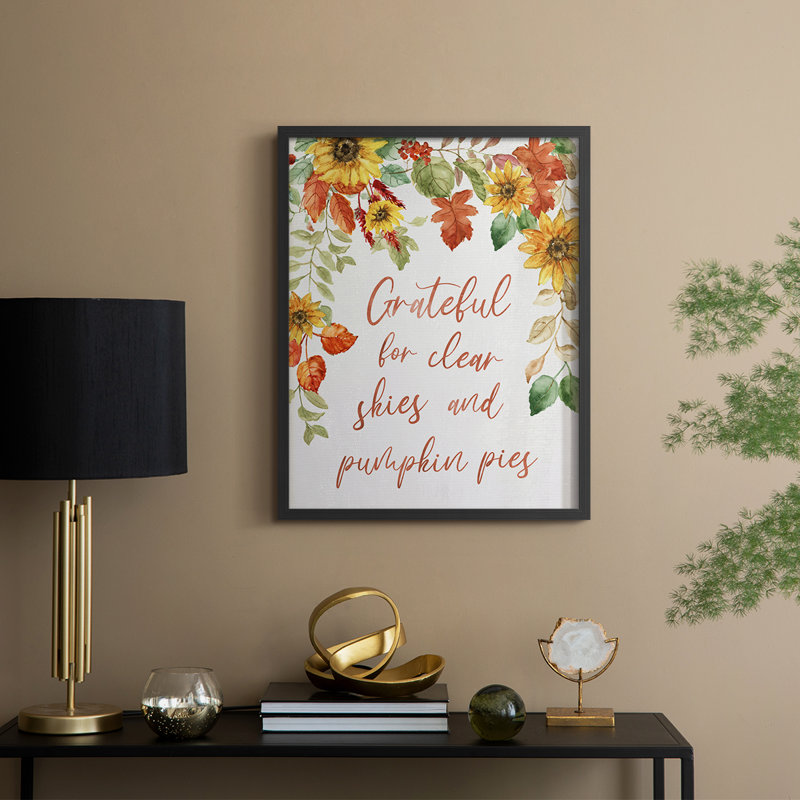 Feuilles d'automne II, reproduction encadrée - bois massif, Noir, noir, noir, noir, H 15 po x l 12 po