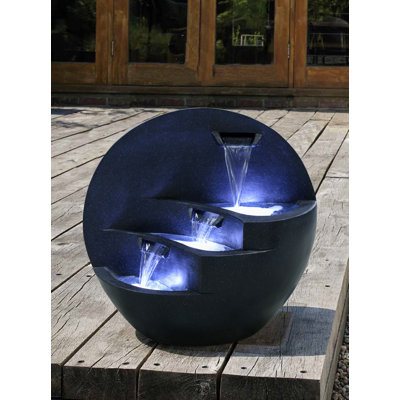 Fontaine en résine avec lumière DEL