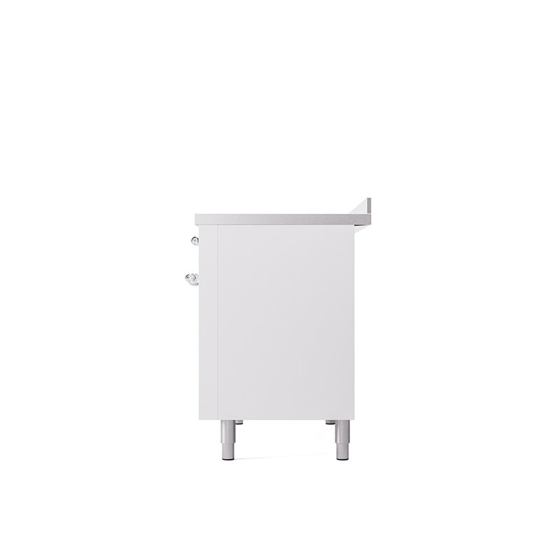 ILVE Nostalgie II 48 in Induction Range, White/Chrome