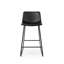 Tabouret de comptoir moderne en similicuir avec repose-pieds à dossier bas-1160917196-1160917197