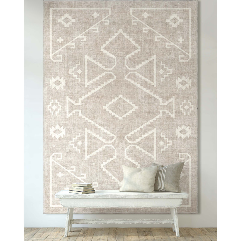 Tapis tissé à plat Kehr Bottineau, Rectangle 5 pi 3 po x 7 pi 3 po