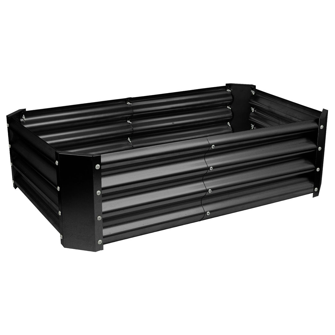 Harbour Housewares - Rectangular Galvanised Steel Raised Garden Bed Planter