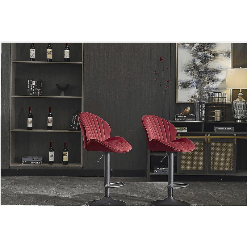 Ensemble de tabourets de bar 2 - Tabouret de bar réglable avec dossier et repose-pieds, tabouret de bar à hauteur de bar adapté à la cuisine, bar