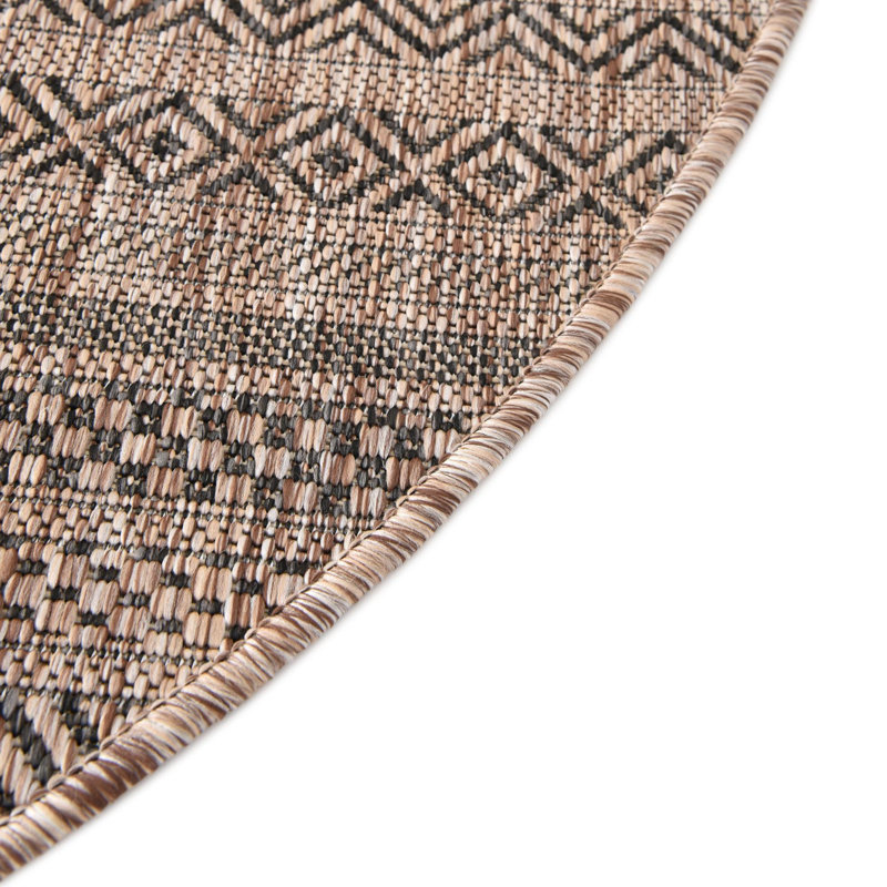 Tapis d'extérieur scintillant brun clair, Rond 10 pi
