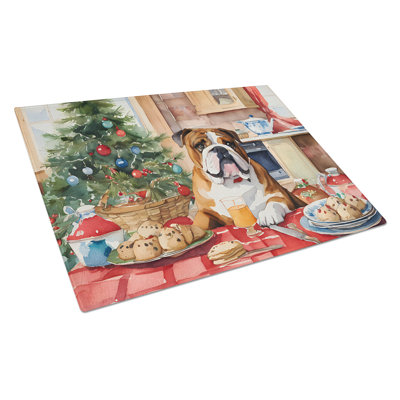 Planche à découper en verre English Bulldog