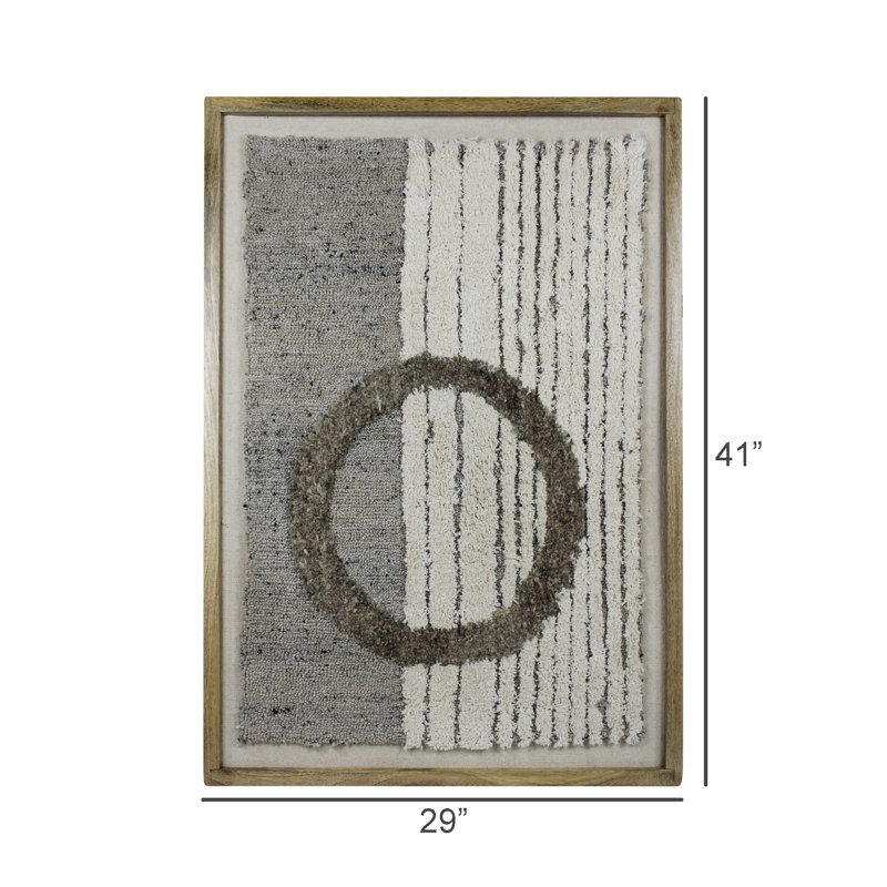 Tufted Wool Wall Hanging, Circle