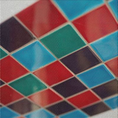 Tapis décoratif géométrique rouge Ryckman